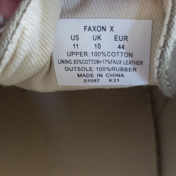 Ralph Lauren Polo Shoe Mens sz 11  Faxon X Khaki Canvas Sneakers Colored Ponies - Picture 6 of 7